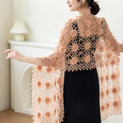 苏苏姐家如花在野披肩手工DIY编织钩针毛线团自制材料包 商品图2