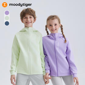 moodytiger儿童外套25春新男女童舒适柔软户外运动上衣【DR】