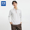 【羊毛蚕丝混纺 磨毛保暖】罗蒙秋冬长袖POLO衫男士磨毛半拉链保暖polo衫男长袖t恤 商品缩略图0