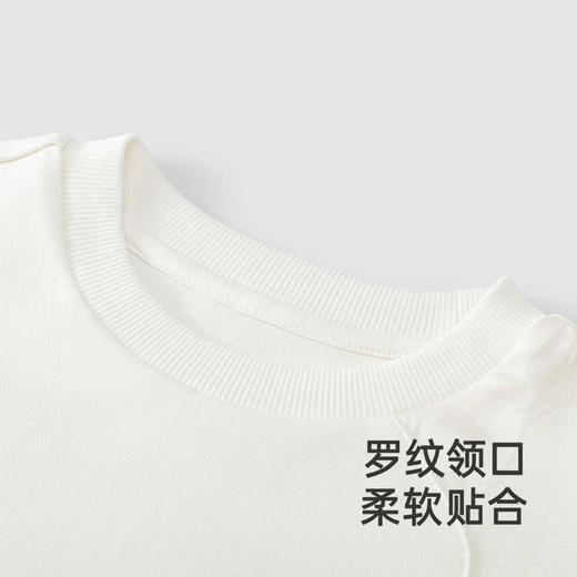 英氏儿童T恤男宝宝棉麻透气长袖t恤上衣2025新款YRTAJ1R042A 商品图3