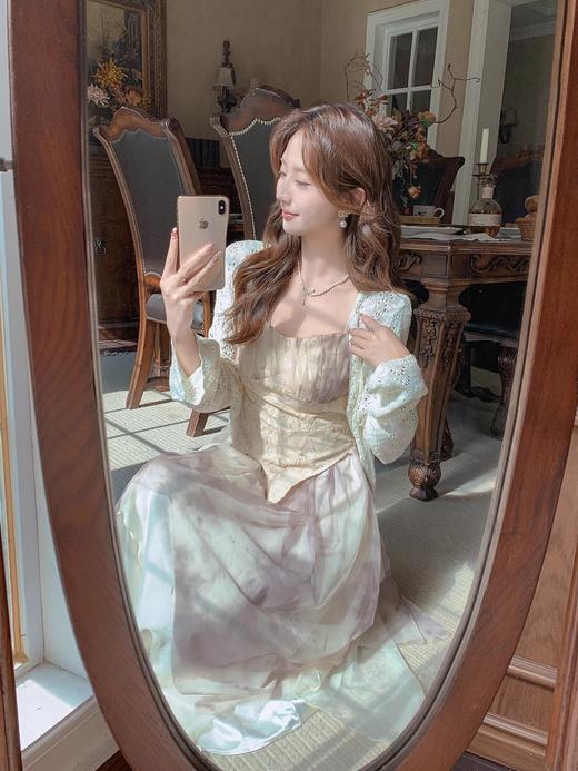 张心子【春日浮梦】镂空防晒针织衫开衫  U2501039 商品图1