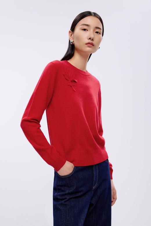 朗姿针织开衫大红色LCJK02KPR715R41 商品图3