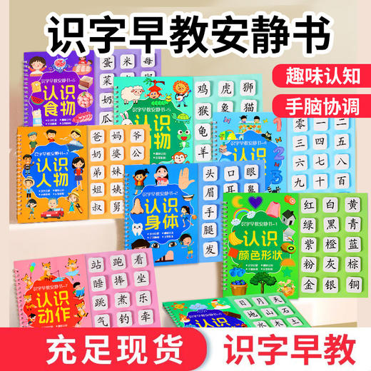 【8大主题 轻松学汉字】幼儿识字早教安静书 308个汉字 丰富孩子识字量 看图识字 科学引导 让宝宝安静下来 锻炼专注力 商品图0