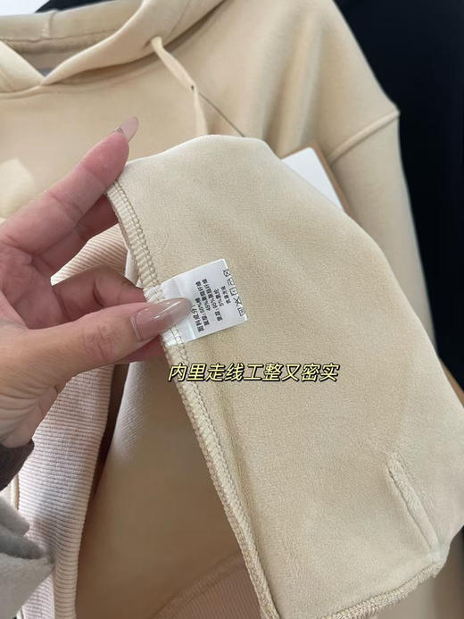 正品Mammut猛犸象男女士情侣款连帽加绒卫衣！
配色：米咖色、黑色
尺码：M-L-XL-2XL-3XL-4XL 商品图11