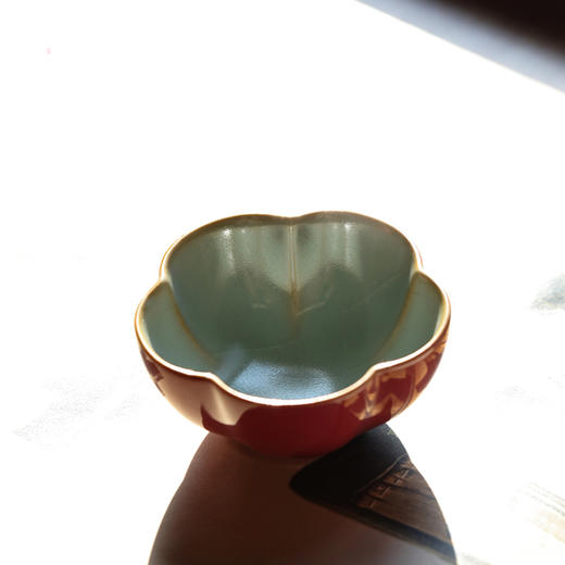 问鼎汝瓷鼎峰系列辛丑胭脂红梅花杯（小） 商品图1