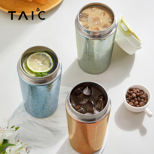 TAIC太可钛度双层纯钛咖啡杯保温保冷便携大容量高颜值带盖车载水杯 商品图8