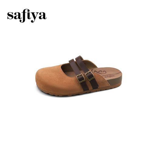 Safiya/索菲娅2025咖啡庄园复古软底休闲外穿舒适勃肯凉拖 SFD1110402 商品图8