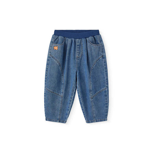 英氏儿童裤子春夏男童斜纹牛仔裤纯棉时尚百搭裤子YRKCJ1R041A 商品图4