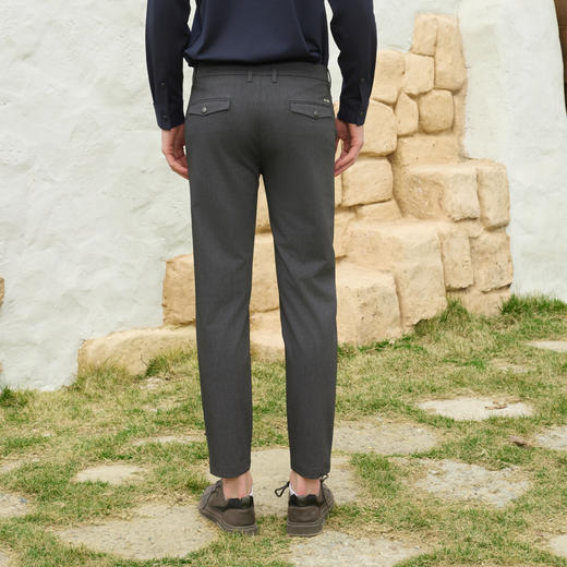 半身缘男裤 春季简约时尚细腻舒适显高修身小西裤251201M37603599 商品图4