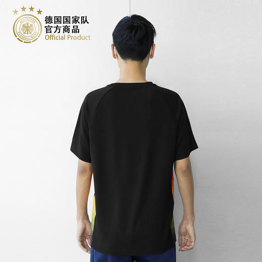 【官方正版】德国国家队 | 速干运动短袖足球迷拼色时尚黑T恤 商品图2