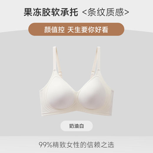 【环绕果冻胶提拉，稳固撑住胸型】无痕内衣夏季薄款 女小胸聚拢不空杯 收副乳果冻条 软支撑无钢圈文胸-QQ 商品图7