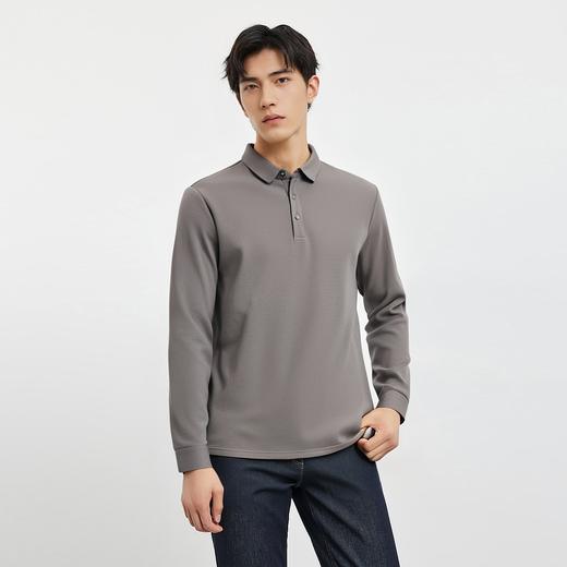 【双面含桑蚕丝】罗蒙男士经典polo衫男长袖t恤男春秋男士polo衫 商品图7