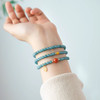 鸿翠系列翡翠多圈手串5mm  甄选蓝水翡翠搭配蜜蜡南红手链蓝水蓝色新中式国风玉石手串带证书 商品缩略图2