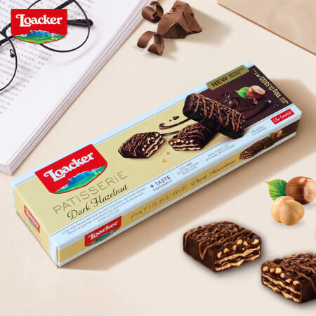 莱家榛子味黑巧克力涂层饼干100g 商品图0