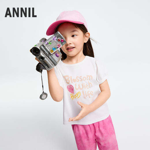 女童短袖液氨针织衫春季新款安奈儿童装实体店同款XG511551 商品图2