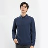 【含桑蚕丝】罗蒙春秋男士商务长袖polo衫男时尚舒适翻领百搭通勤长袖t恤男 商品缩略图2