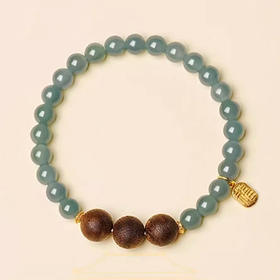 【经典】玉生香沉香木天然翡翠手串5mm 奇楠木手链新中式国风高级感玉石简约百搭珠串带证书