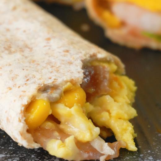 【斌哥优选】虾仁早餐卷。芝士鸡蛋虾仁，满满的料。全麦面皮，越嚼越香。 商品图3