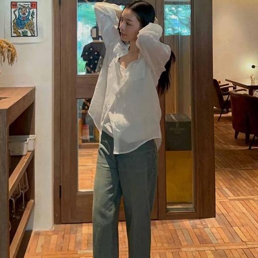 顺丰包邮洛诗琳35431早春新款纯棉做旧高腰直筒牛仔裤女016 商品图4