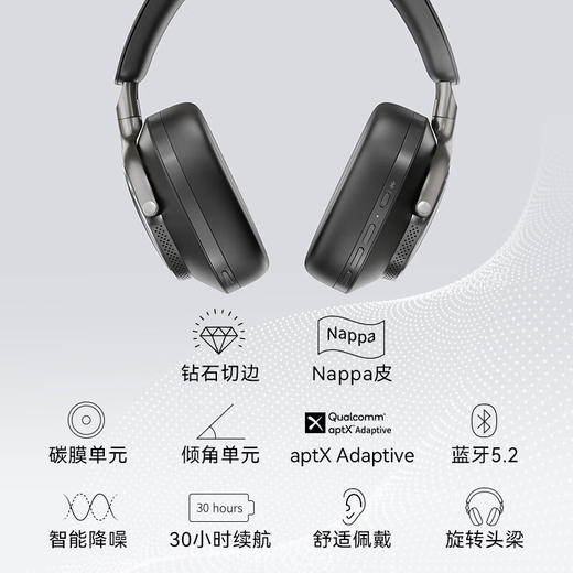 【4F】宝华韦健（B&W）PX8 主动降噪无线hifi头戴式蓝牙耳机 商品图3