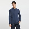 【含桑蚕丝】罗蒙男士春秋长袖polo衫男商务时尚舒适翻领百搭长袖t恤男 商品缩略图1