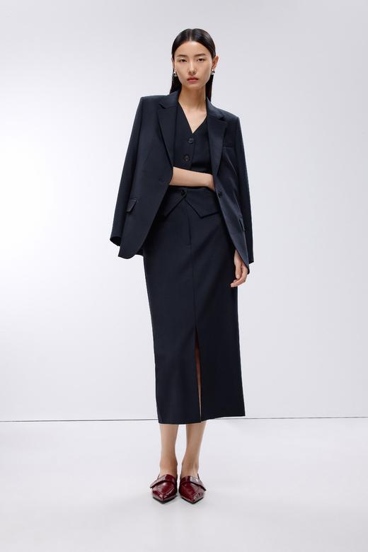 朗姿	梭织半裙深藏青色LAJK04WSK115A61 商品图5