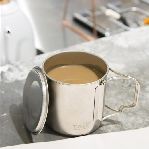TAIC太可钛度纯钛马克杯带盖带把柄敞口咖啡牛奶办公室水杯家用创意 商品图2
