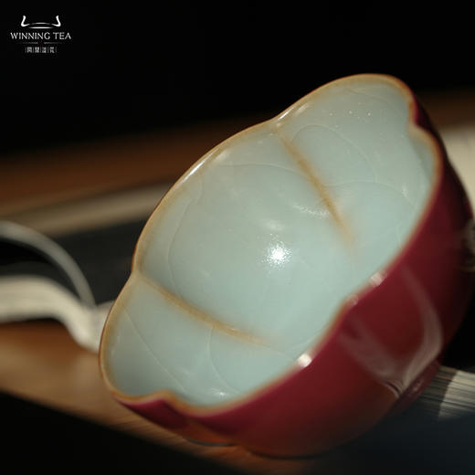 问鼎汝瓷鼎峰系列辛丑胭脂红梅花杯（小） 商品图4