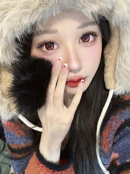 Hanawink 半年抛美瞳 哭哭奶酪红 直径14.5mm着色14.2mm 商品图6