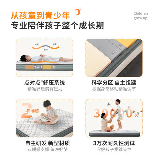 雅芳婷床垫家居床上用品点对点精准护脊床垫儿童款LK0038 商品图4