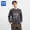 【桑蚕丝混纺 多色】罗蒙春秋男装休闲卫衣精美印花卫衣男士舒适百搭卫衣长袖圆领T恤男 商品缩略图0