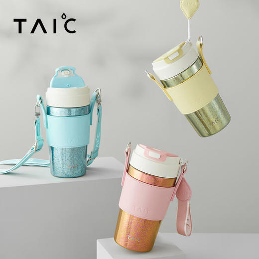 TAIC太可钛度双层纯钛咖啡杯保温保冷便携大容量高颜值带盖车载水杯 商品图0