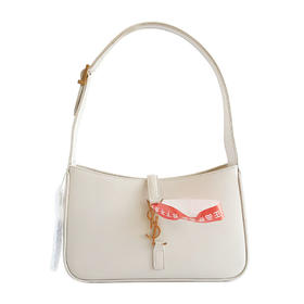 【95新】YSL圣罗兰657228白色LE5A7 hobo腋下包单肩包女士现售价：7400！220125JJ23