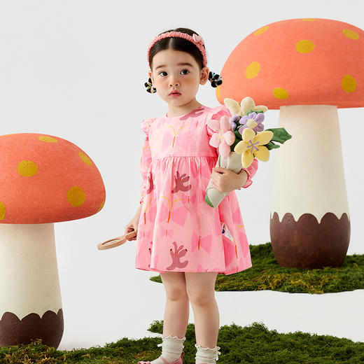 【艺术家联名】迷你巴拉女童宝宝纯棉连衣裙甜美春季新款 商品图2