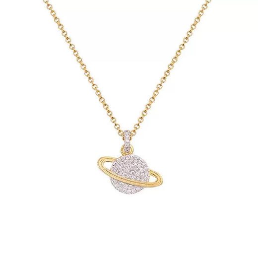 【礼盒礼袋】APM Monaco 粉色星球项链精致锁骨链 商品图9