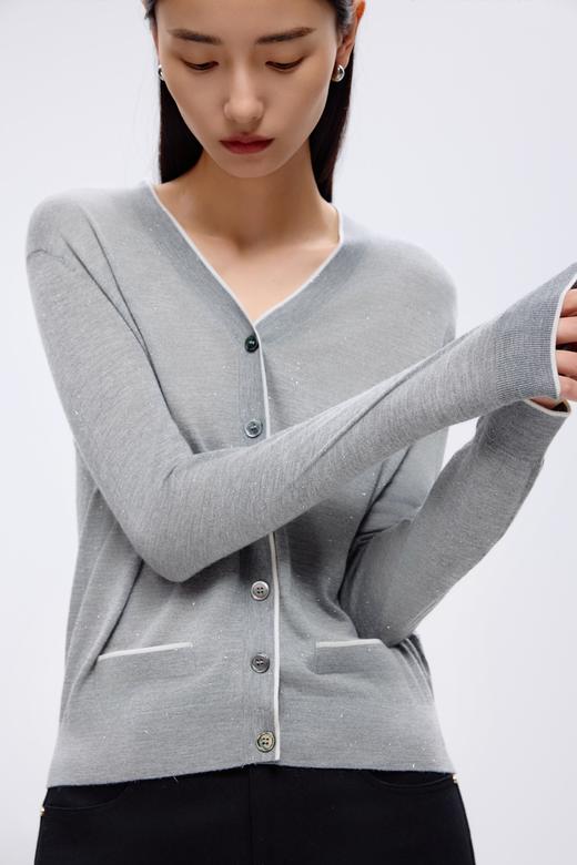 朗姿	针织开衫银色LRJK03KCD206S01 商品图5