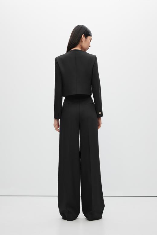 朗姿梭织短截上衣夜幕黑色LSJK01WCJ106B01 商品图7