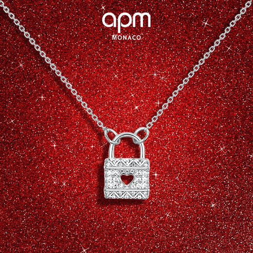 【礼盒礼袋】APM Monaco BABY爱心锁项链精致锁骨链 商品图1