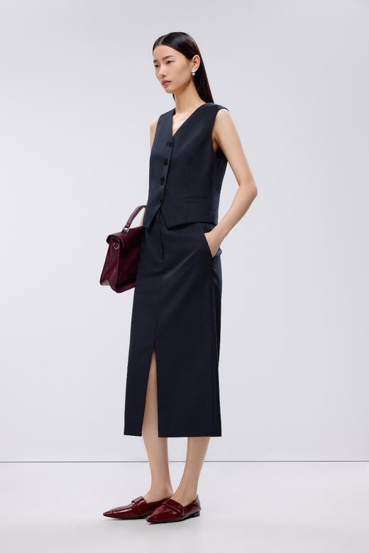 朗姿	梭织马甲深藏青色LAJK04WVT120A61 商品图3