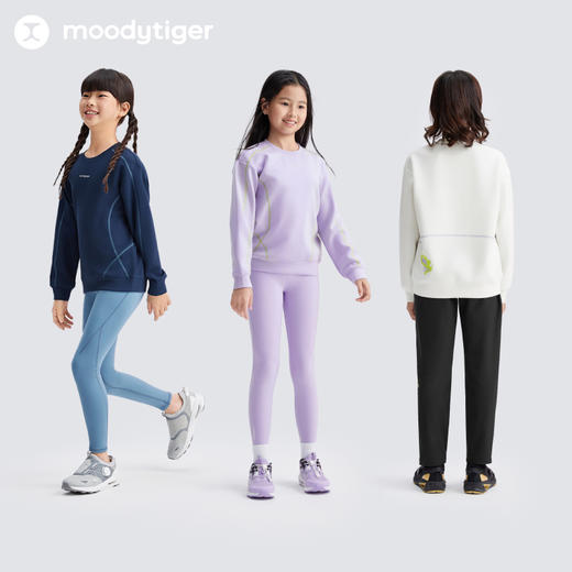 moodytiger儿童卫衣25春新款男女童运动休闲圆领长袖上衣【DR】 商品图4