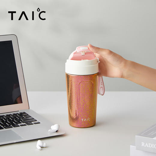 TAIC太可钛度双层纯钛咖啡杯保温保冷便携大容量高颜值带盖车载水杯 商品图4
