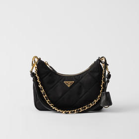 PRADA 普拉达 女士珐琅金属三角徽标 Re-Edition 1995 尼龙手提包 黑色 1BC204 2AOS F0002 QOO