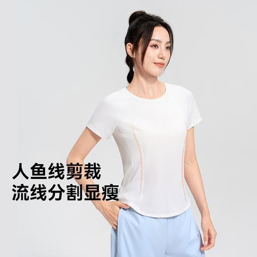 MOLYVIVI2025夏季新款网纱拼接短袖T凉感透气修身百搭短袖 商品图2