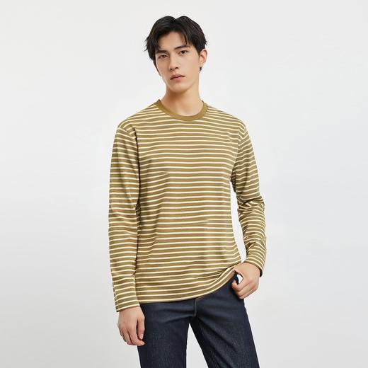 【桑蚕丝混纺】罗蒙春夏男装绣花胸标海魂衫t恤男长袖t恤男时尚男士t恤长袖男 商品图6