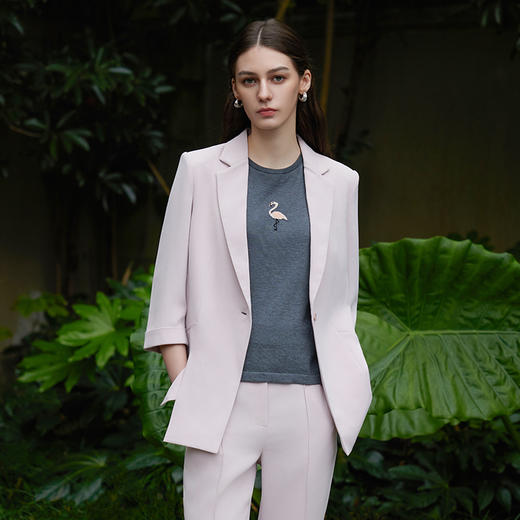 【七分袖西装外套】24年春季女士新品时尚一粒扣商务通勤外套 商品图3