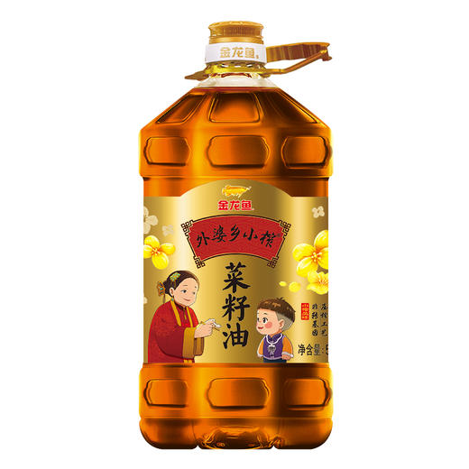 金龙鱼 非转压榨 外婆 乡小榨菜籽油4L 健康食用油 营养 厨房 炒菜 小吃 新老包装随机发货 商品图0