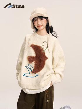 早乙女惠子saotome/STMMY244421/海鸥提花圈圈纱毛衣