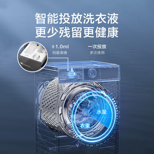 小天鹅 10kg滚筒 水魔方冷水洗 纳米银离子除菌 AI智投 健康除螨洗   纯平全嵌 超微净泡TG10JMC3【专】 商品图3