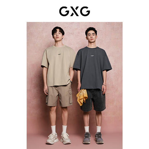 GXG男装 重磅系列肌理提花牛仔短裤薄款裤子休闲裤 夏季热卖 商品图3