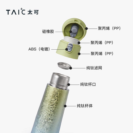 TAIC纯钛保温杯一键弹盖轻量保冷随行水杯小巧便携礼物送礼 商品图4